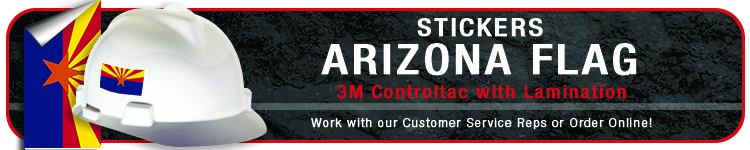 Arizona State Flag Sticker | CustomHardHats.com